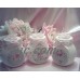 Shabby Victorian Chic Decorative Jars~Set of 3~PINK~Custom French Inspired Label   302844707686